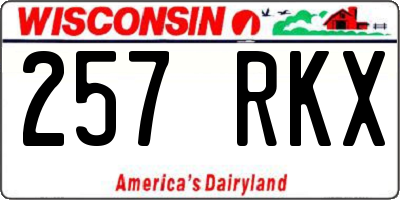 WI license plate 257RKX