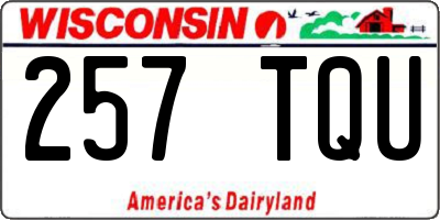 WI license plate 257TQU