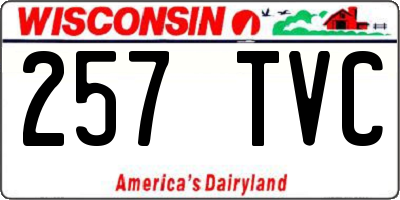 WI license plate 257TVC