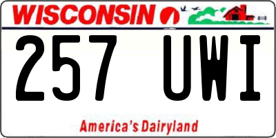 WI license plate 257UWI