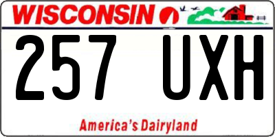 WI license plate 257UXH