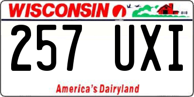 WI license plate 257UXI