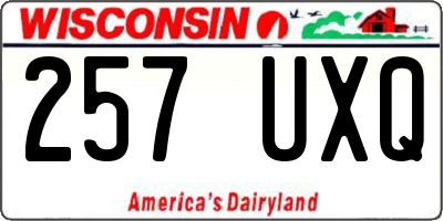 WI license plate 257UXQ