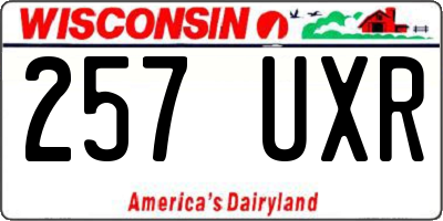 WI license plate 257UXR