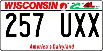 WI license plate 257UXX