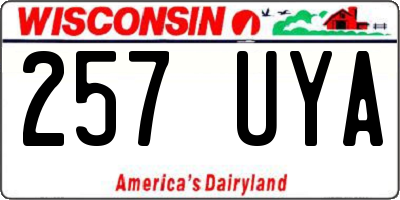 WI license plate 257UYA