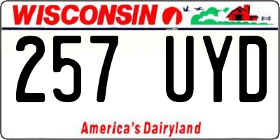 WI license plate 257UYD