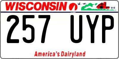 WI license plate 257UYP