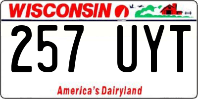 WI license plate 257UYT