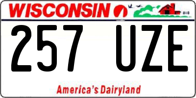 WI license plate 257UZE