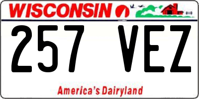 WI license plate 257VEZ