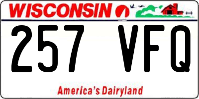 WI license plate 257VFQ
