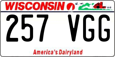 WI license plate 257VGG