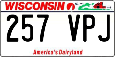 WI license plate 257VPJ