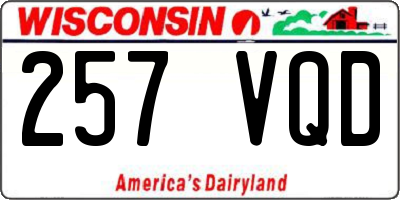 WI license plate 257VQD