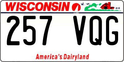 WI license plate 257VQG
