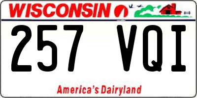 WI license plate 257VQI