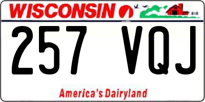 WI license plate 257VQJ
