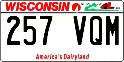 WI license plate 257VQM