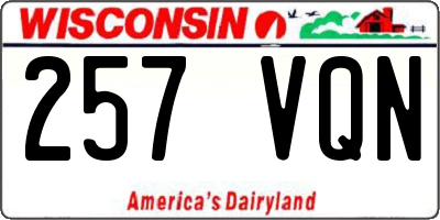 WI license plate 257VQN
