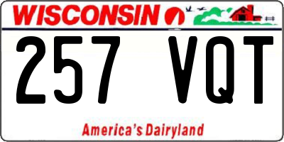 WI license plate 257VQT
