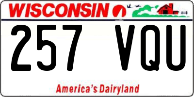 WI license plate 257VQU