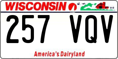WI license plate 257VQV