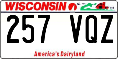 WI license plate 257VQZ