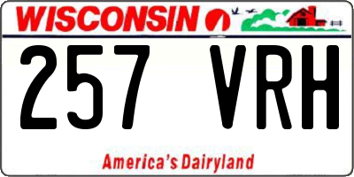WI license plate 257VRH