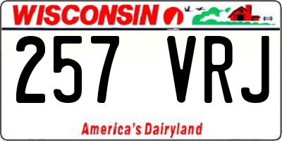 WI license plate 257VRJ