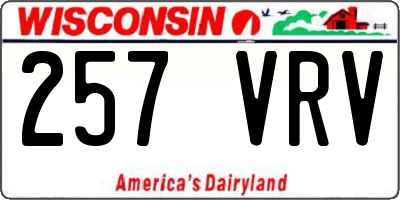 WI license plate 257VRV