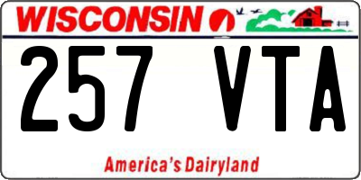 WI license plate 257VTA