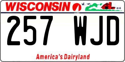 WI license plate 257WJD