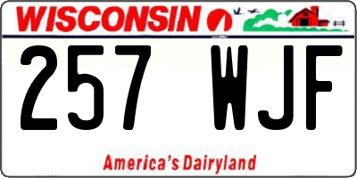 WI license plate 257WJF