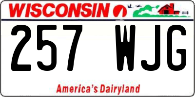 WI license plate 257WJG