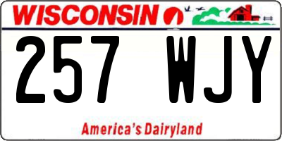 WI license plate 257WJY