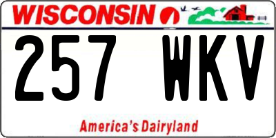 WI license plate 257WKV