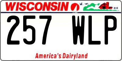 WI license plate 257WLP