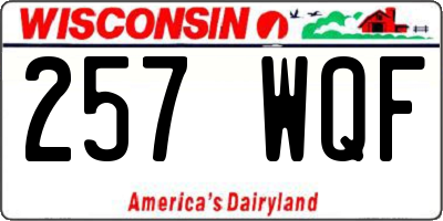 WI license plate 257WQF