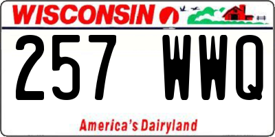 WI license plate 257WWQ