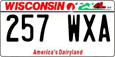 WI license plate 257WXA