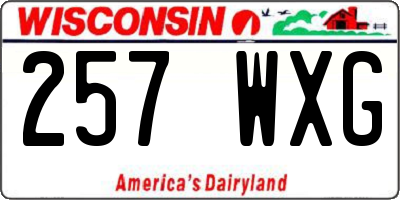 WI license plate 257WXG