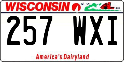 WI license plate 257WXI