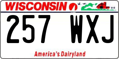 WI license plate 257WXJ