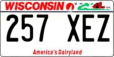 WI license plate 257XEZ