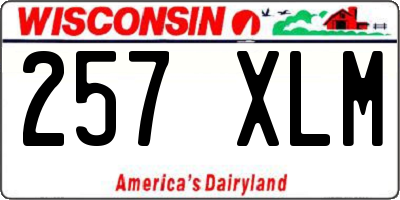 WI license plate 257XLM