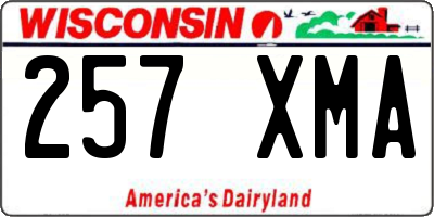 WI license plate 257XMA