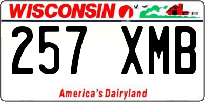 WI license plate 257XMB