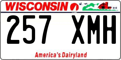 WI license plate 257XMH