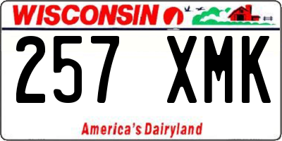 WI license plate 257XMK